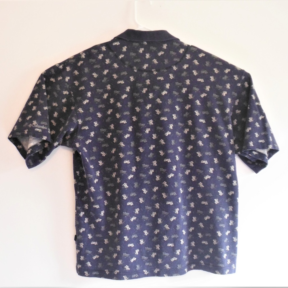 Mens Columbia Golf Cart Print Polo Shirt - Large - Picture 3 of 8